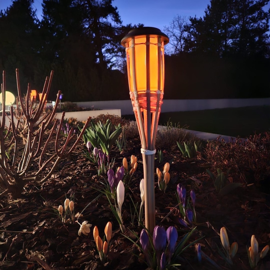 LED zonnelamp BAMBOO LED/1,2V 150 mAh 1800K 56 cm IP44 beige
