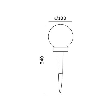 LED-zonnelamp GLEAM LED/1,2V 3000K IP44 40 mAh gerookt/zwart