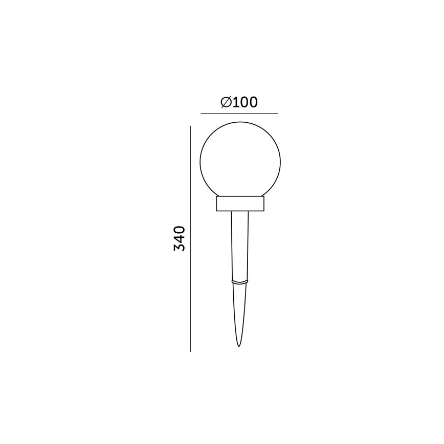 LED-zonnelamp GLEAM LED/1,2V 3000K IP44 40 mAh helder/zwart
