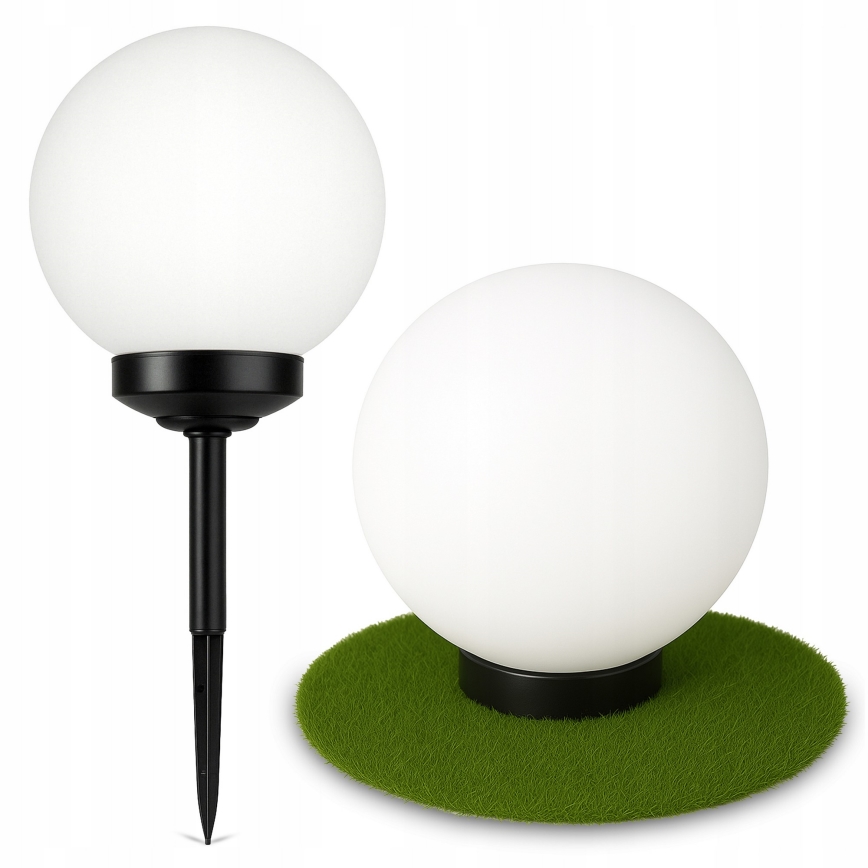 LED zonnelamp LED/1,2 V 6500 K 200 mAh Ø 25 cm IP44 wit/zwart