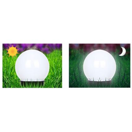 LED-zonnelamp LED/1,2V 6500K 200 mAh Ø 15 cm IP44 wit/zwart