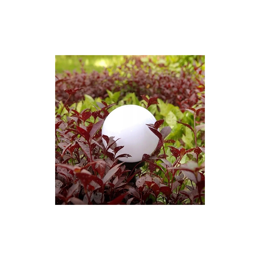 LED-zonnelamp LED/1,2V 6500K 200 mAh Ø 20 cm IP44 wit/zwart