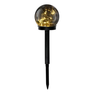 LED-zonnelamp met sensor GLEAM LED/1,2V 3000K IP44 40 mAh gerookt/zwart