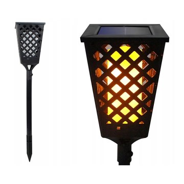 LED-zonnelamp met sensor LED/0,6W/5,5V IP65 2000 mAh 107 cm zwart