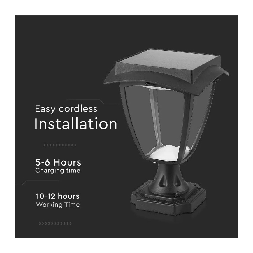 LED Zonne-energie lamp LED/2W/3,7V 3000/6000K IP65 2200 mAh