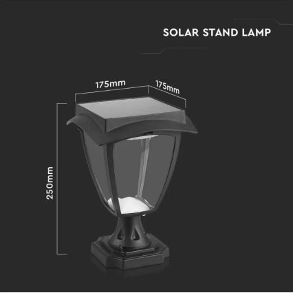 LED Zonne-energie lamp LED/2W/3,7V 3000/6000K IP65 2200 mAh