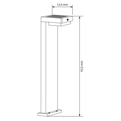LED Zonne-energie lamp met sensor MALI LED/4,5W/3,7V 2000 mAh IP44 zwart
