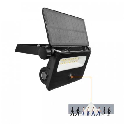 LED-zonne-schijnwerper met sensor NCS G2 LED/10W/3,7V 3000/4000/6500K IP54 1800 mAh