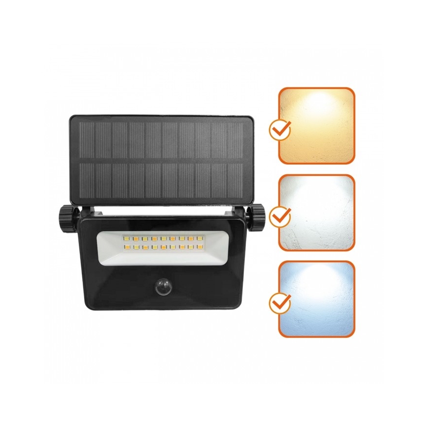 LED-zonne-schijnwerper met sensor NCS G2 LED/10W/3,7V 3000/4000/6500K IP54 1800 mAh