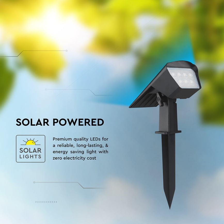 LED zonneverlichting 2-in-1 LED/1,3W/3,7V 3000/4000/6400K IP65 1200 mAh