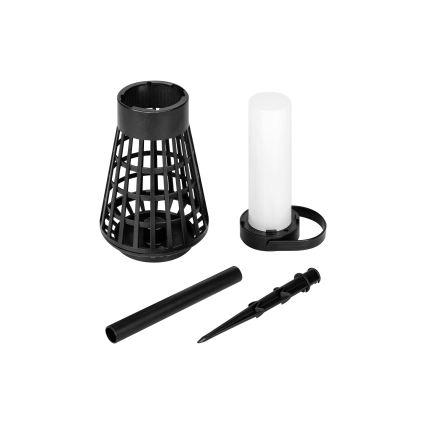 LED zonneverlichting met sensor 2-in-1 LED/1W/3,7V IP54 300 mAh zwart