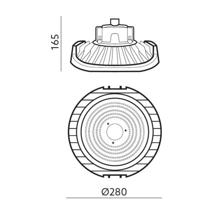 LED Dimbaar technical heavy-duty lamp NINA HIGHBAY LED/110W/230V 4000K IP65