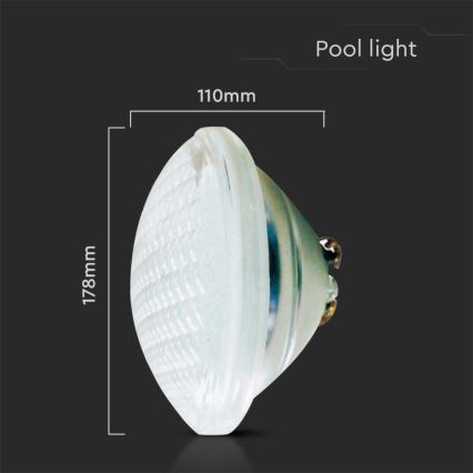 LED Zwembadlamp LED/18W/12V IP68 6500K