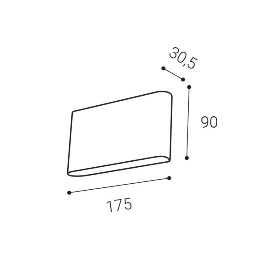 LED2 - Applique murale extérieure FLAT 2xLED/3W/230V IP65 3000K/4000K/5700K blanc