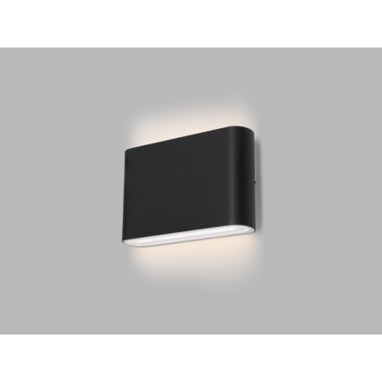 LED2 - Applique murale extérieure FLAT 2xLED/3W/230V IP65 3000K/4000K/5700K noir