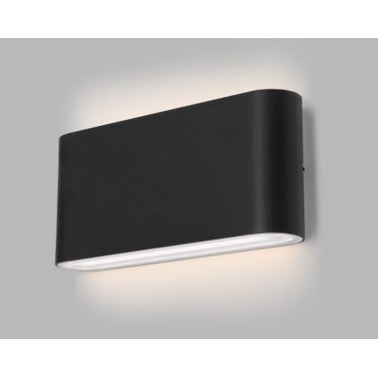 LED2 - Applique murale extérieure FLAT 2xLED/5W/230V IP65 3000K/4000K/5700K noir