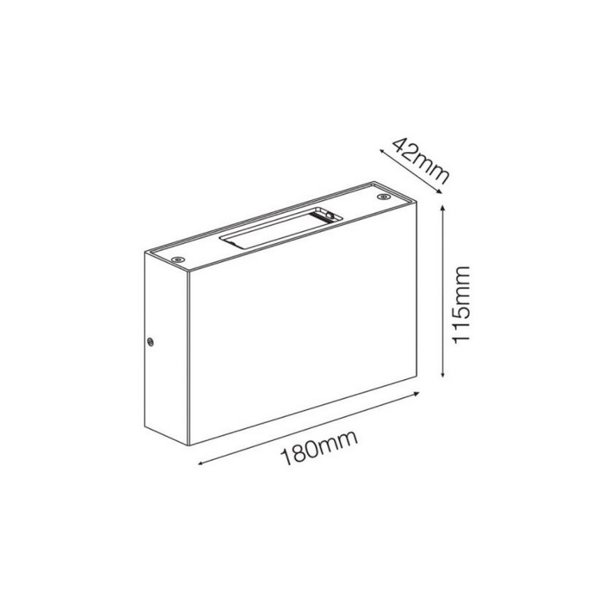 LED2 - Applique murale LED d'extérieur BLADE 2xLED/12W/230V IP54