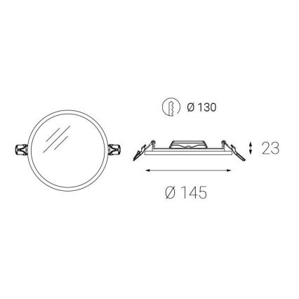 LED2 - LED Badkamer Inbouw Lamp SLIM LED/10W/230V IP43 CRI 90