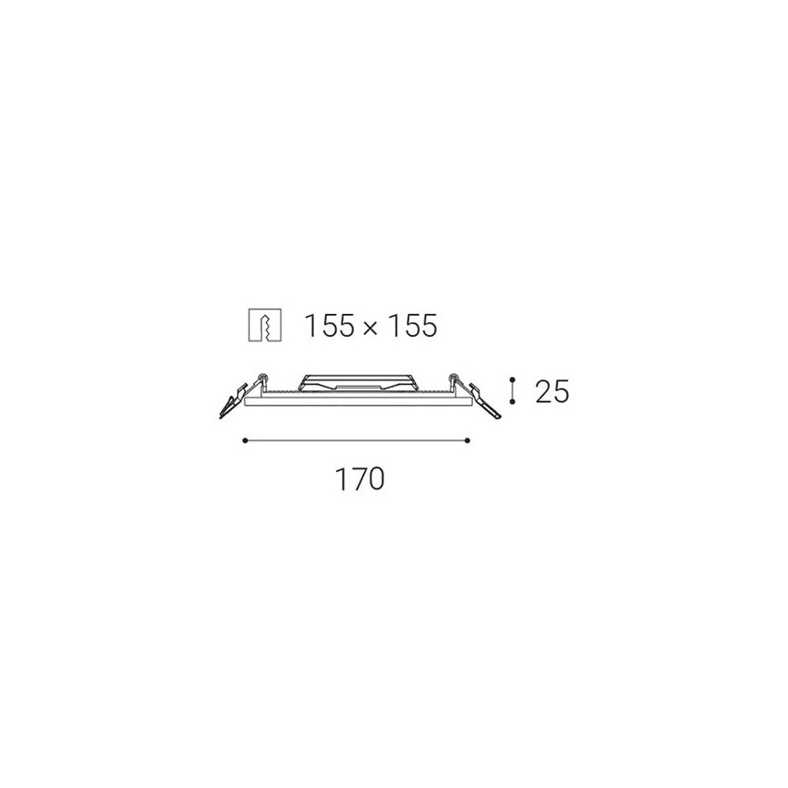 LED2 - LED Badkamer Inbouw Lamp SLIM LED/15W/230V IP43 CRI 90