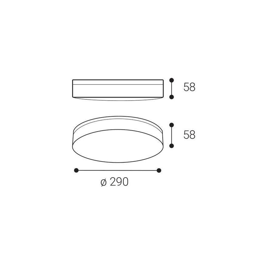 LED2 - LED Badkamerplafondlamp YPSO LED/22W/230V 3000/4000K IP54 Ø 29 cm wit