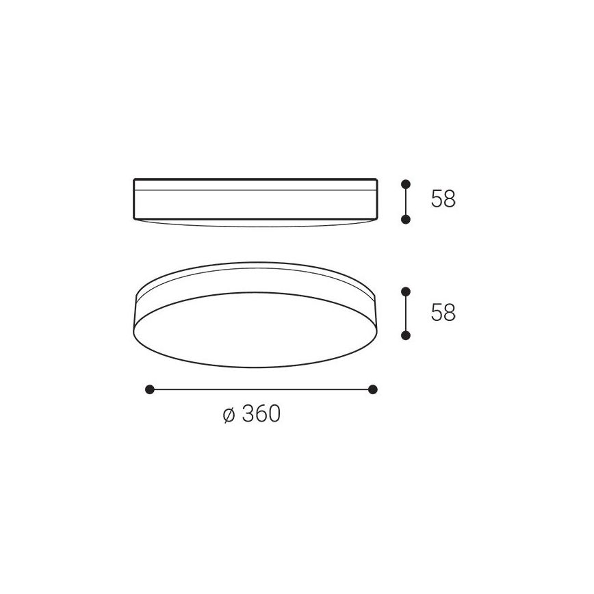 LED2 - LED-badkamerplafondlamp YPSO LED/30W/230V 3000/4000K IP54 Ø 36 cm wit