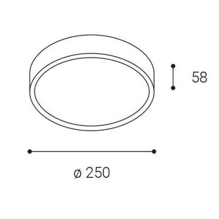 LED2 - LED buitenplafondlamp MIRA LED/18W/230V IP65 zwart