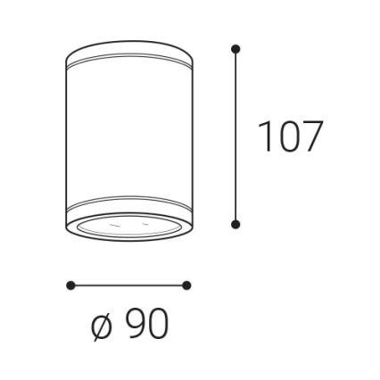 LED2-LED Buitenspot TUBO LED/10W/230V IP65 3000K/4000K/5700K zwart