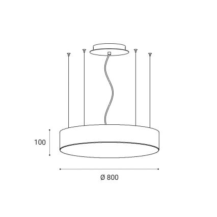 LED2 - LED Dimbare kroonluchter aan een snoer MONO LED/100W/230V