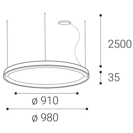 LED2 - LED dimbare kroonluchter aan snoer BELLA LED/80W/230V 3000K/4000K bruin