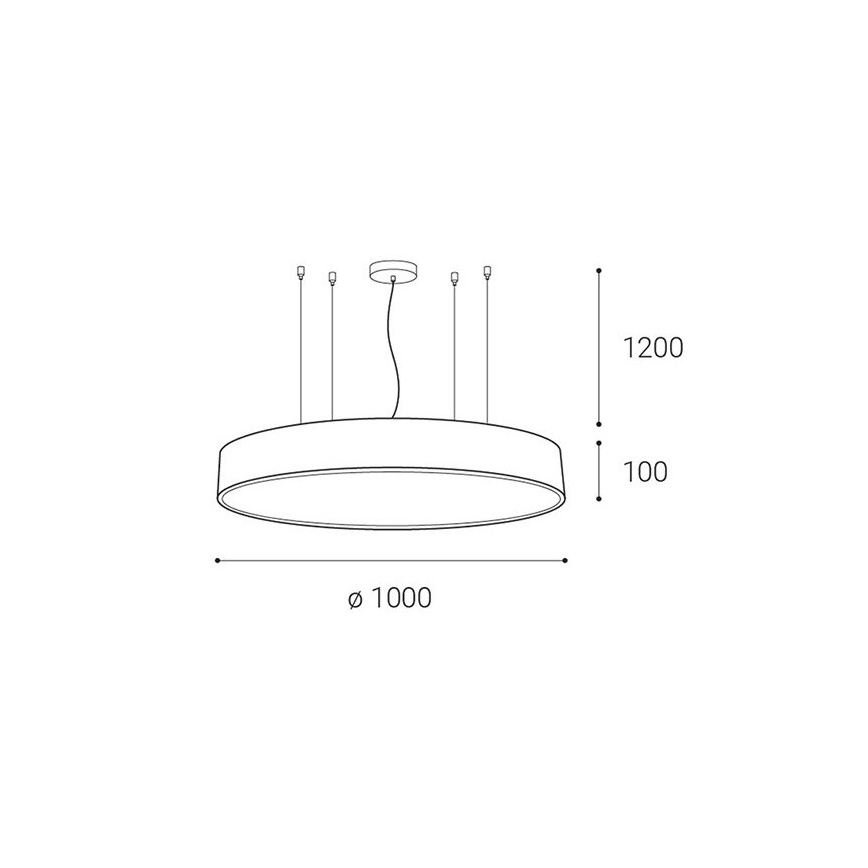 LED2 - LED dimbare kroonluchter aan snoer MONO LED/153W/230V 3000K/4000K wit