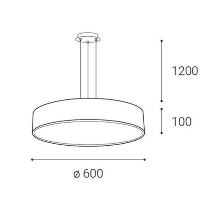 LED2 - LED dimbare kroonluchter aan snoer MONO LED/60W/230V 3000K/4000K wit