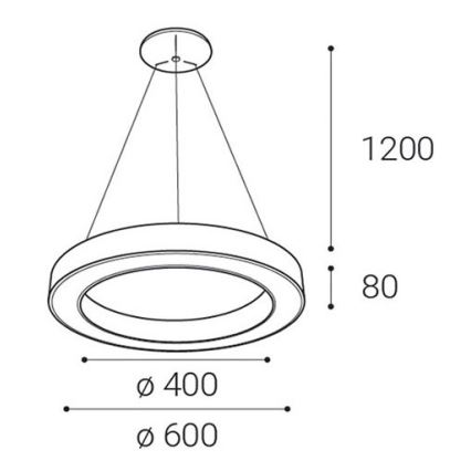 LED2 - LED dimbare kroonluchter aan snoer SATURN LED/50W/230V 3000K/4000K wit