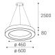 LED2 - LED dimbare kroonluchter aan snoer SATURN LED/50W/230V 3000K/4000K wit