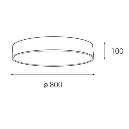 LED2 - LED dimbare plafondlamp MONO LED/100W/230V 3000K/4000K wit