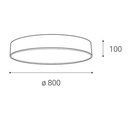 LED2 - LED dimbare plafondlamp MONO LED/100W/230V 3000K/4000K zwart