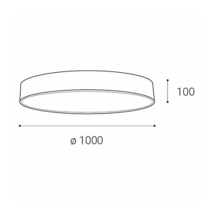 LED2 - LED dimbare plafondlamp MONO LED/153W/230V 3000K/4000K wit