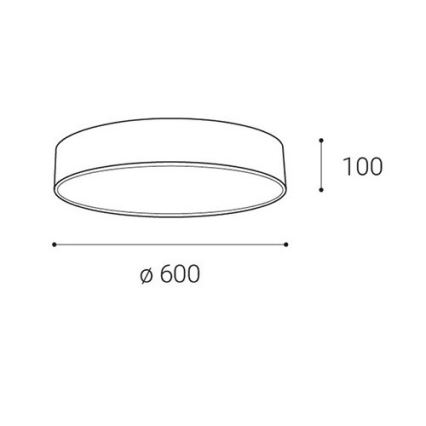 LED2 - LED dimbare plafondlamp MONO LED/60W/230V 3000K/4000K wit