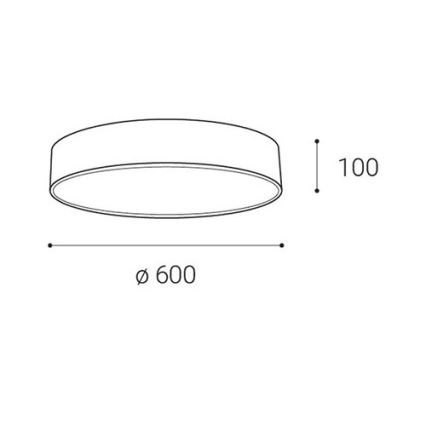 LED2 - LED dimbare plafondlamp MONO LED/60W/230V 3000K/4000K zwart