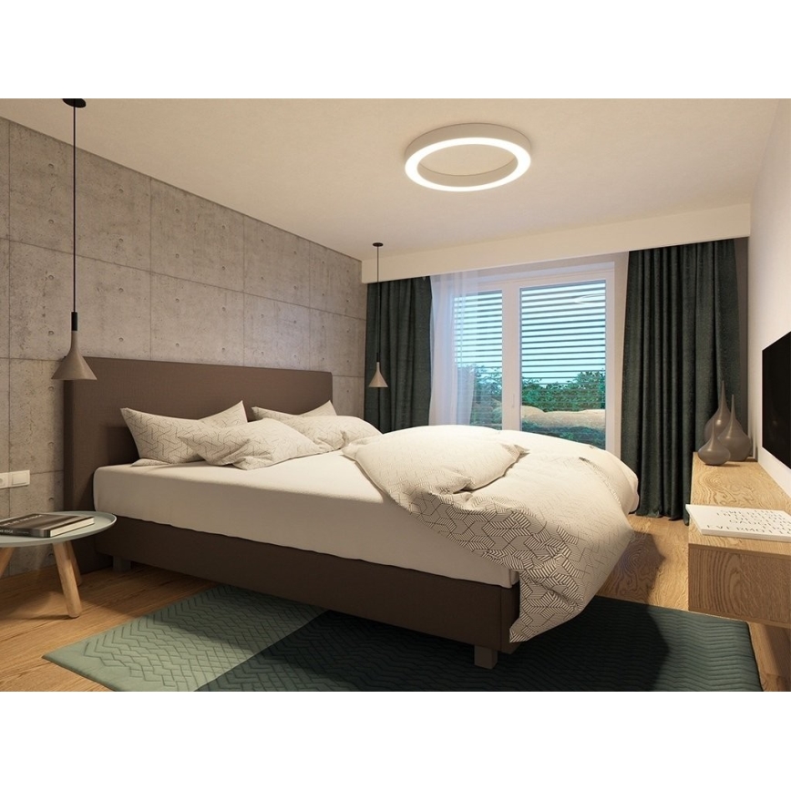 LED2 - LED dimbare plafondlamp SATURN LED/50W/230V 3000K/4000K wit