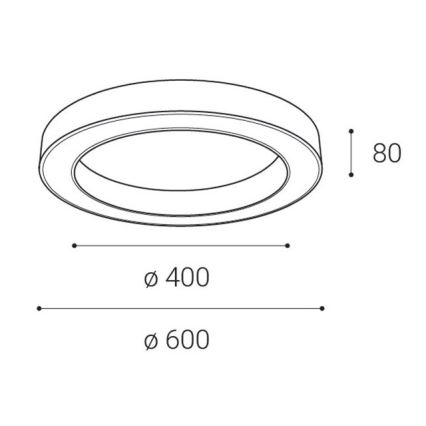 LED2 - LED dimbare plafondlamp SATURN LED/50W/230V 3000K/4000K zwart