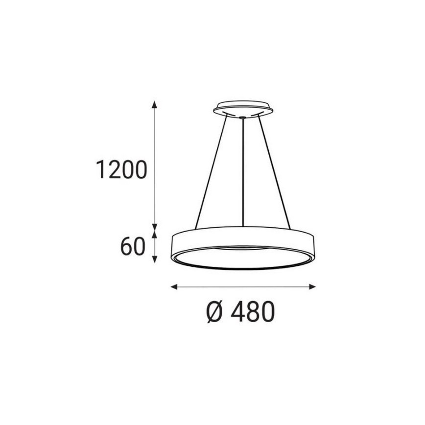 LED2 - LED Hanglamp aan een koord BELLA LED/40W/230V 3000/4000K wit