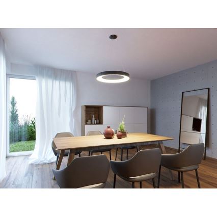 LED2 - LED Hanglamp aan een koord BELLA LED/40W/230V 3000/4000K zwart