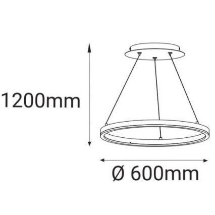 LED2 - LED Hanglamp aan een koord CIRCLE LED/42W/230V