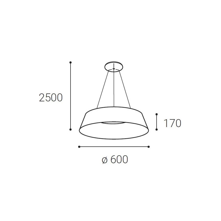 LED2 - LED Hanglamp aan een koord KATY LED/60W/230V 3000/4000K wit