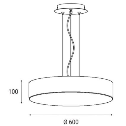 LED2 - LED Hanglamp aan een koord MONO LED/60W/230V 3000/4000K wit