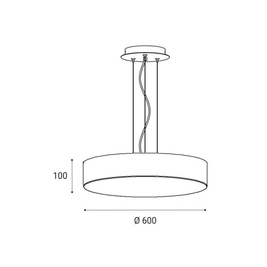 LED2 - LED Hanglamp aan een koord MONO LED/60W/230V 3000/4000K wit