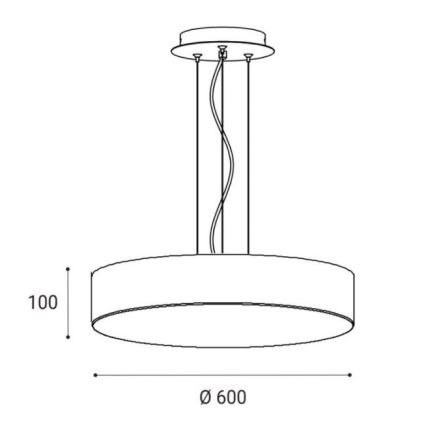 LED2 - LED Hanglamp aan een koord MONO LED/60W/230V 3000/4000K zwart