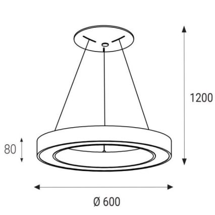 LED2 - LED Hanglamp aan een koord SATURN LED/50W/230V 3000/4000K wit