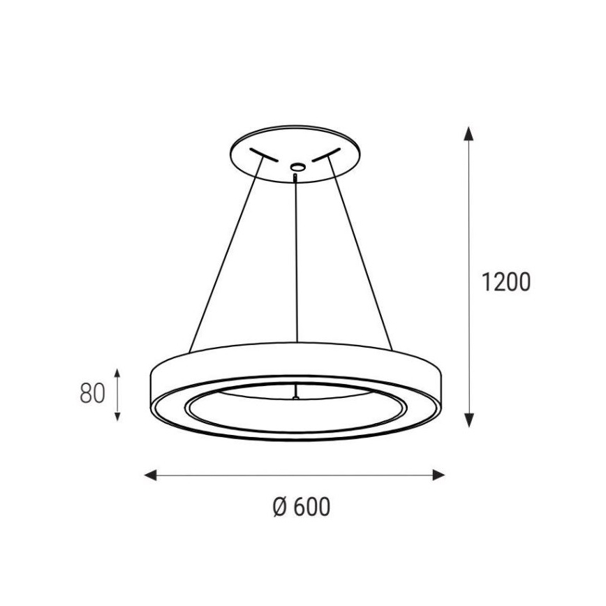 LED2 - LED Hanglamp aan een koord SATURN LED/50W/230V 3000/4000K wit