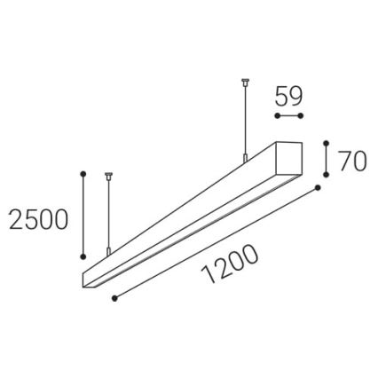 LED2 - LED Kroonluchter aan een snoer NOLI LED/40W/230V 3000K/3500K/4000K wit